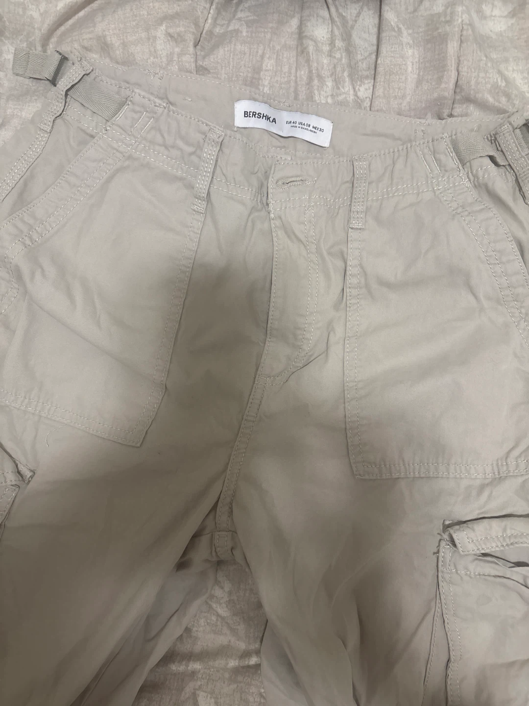 Bershka Cargo Pants - Beige - photo 2