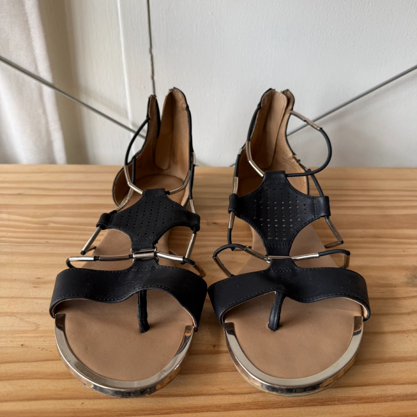 Black Gladiator Sandals Size 7