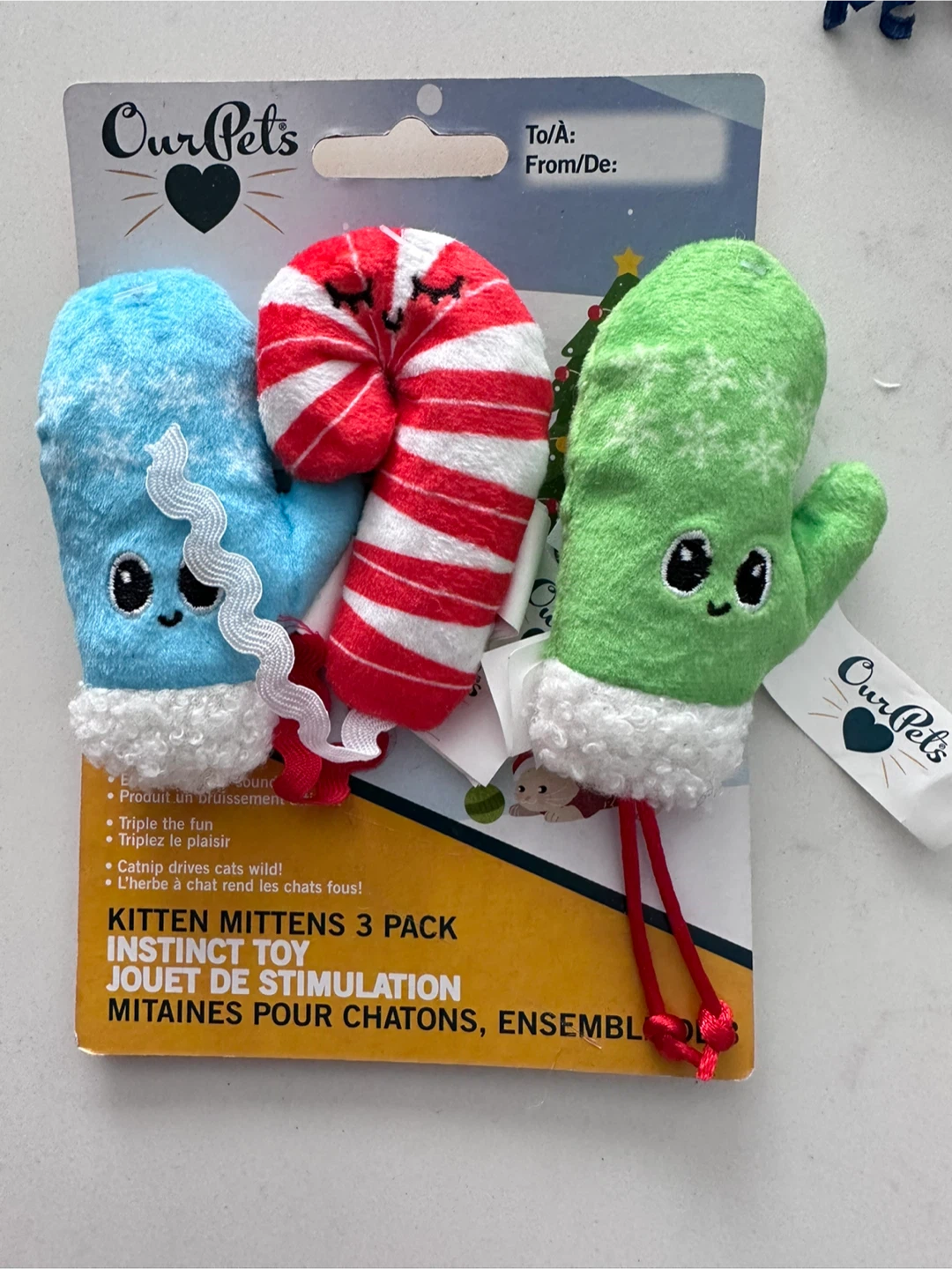 OurPets Kitten Mittens Cat Toys 3 Pack + Cat Teaser Wand - photo 4