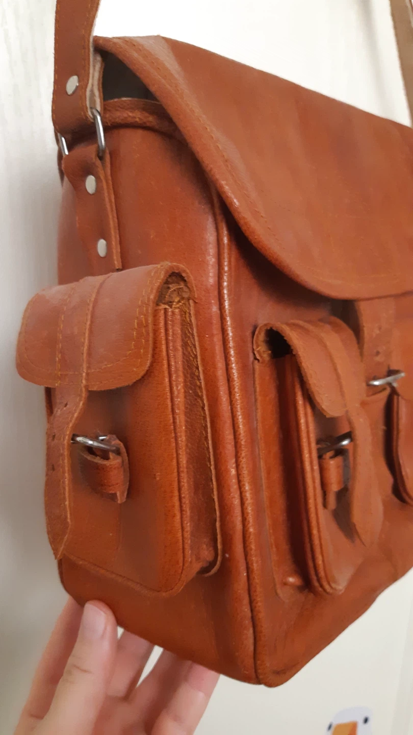 Leather Messenger Bag Satchel (small) - photo 5