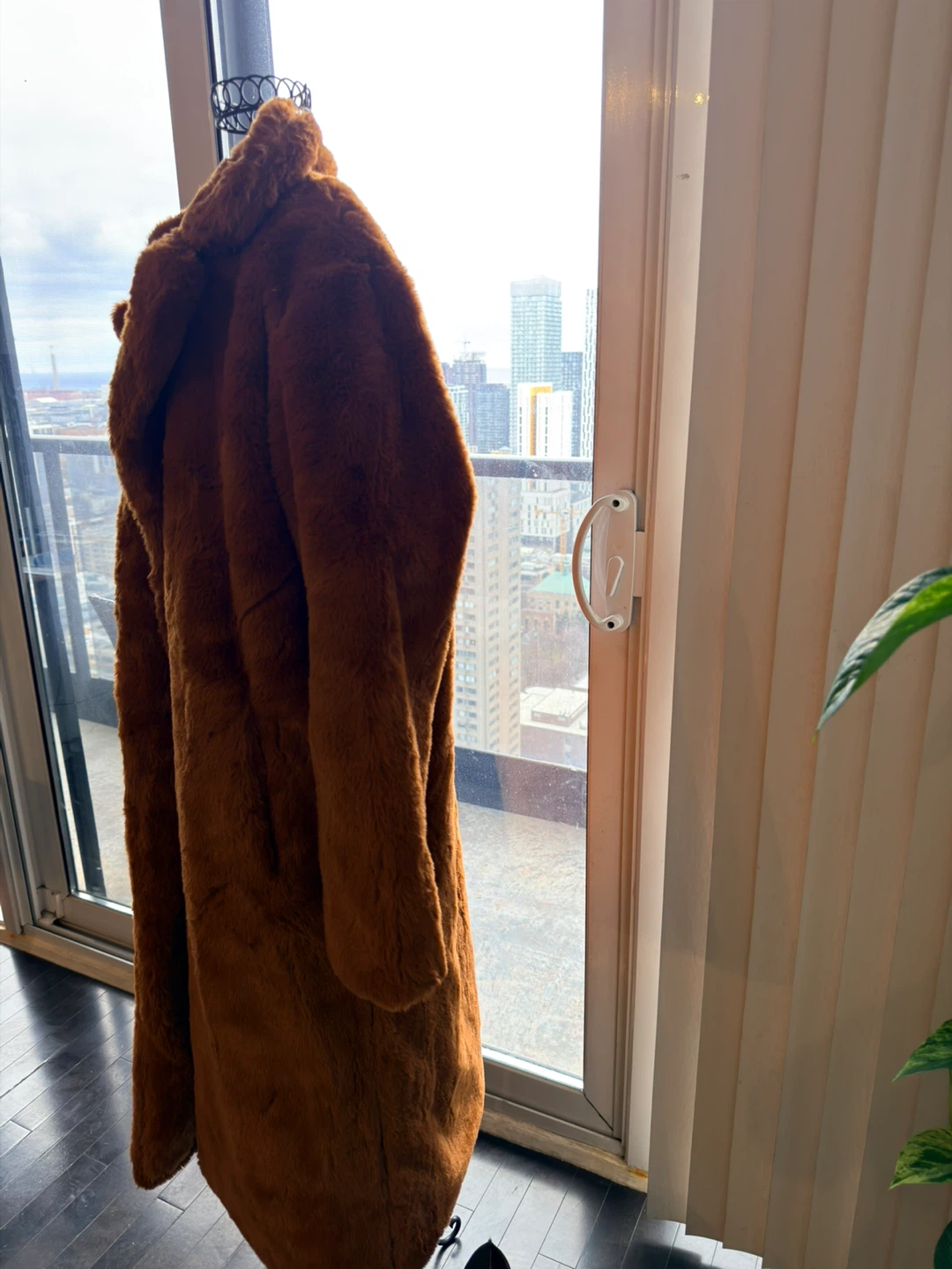 Long Brown Faux Fur Coat - photo 4