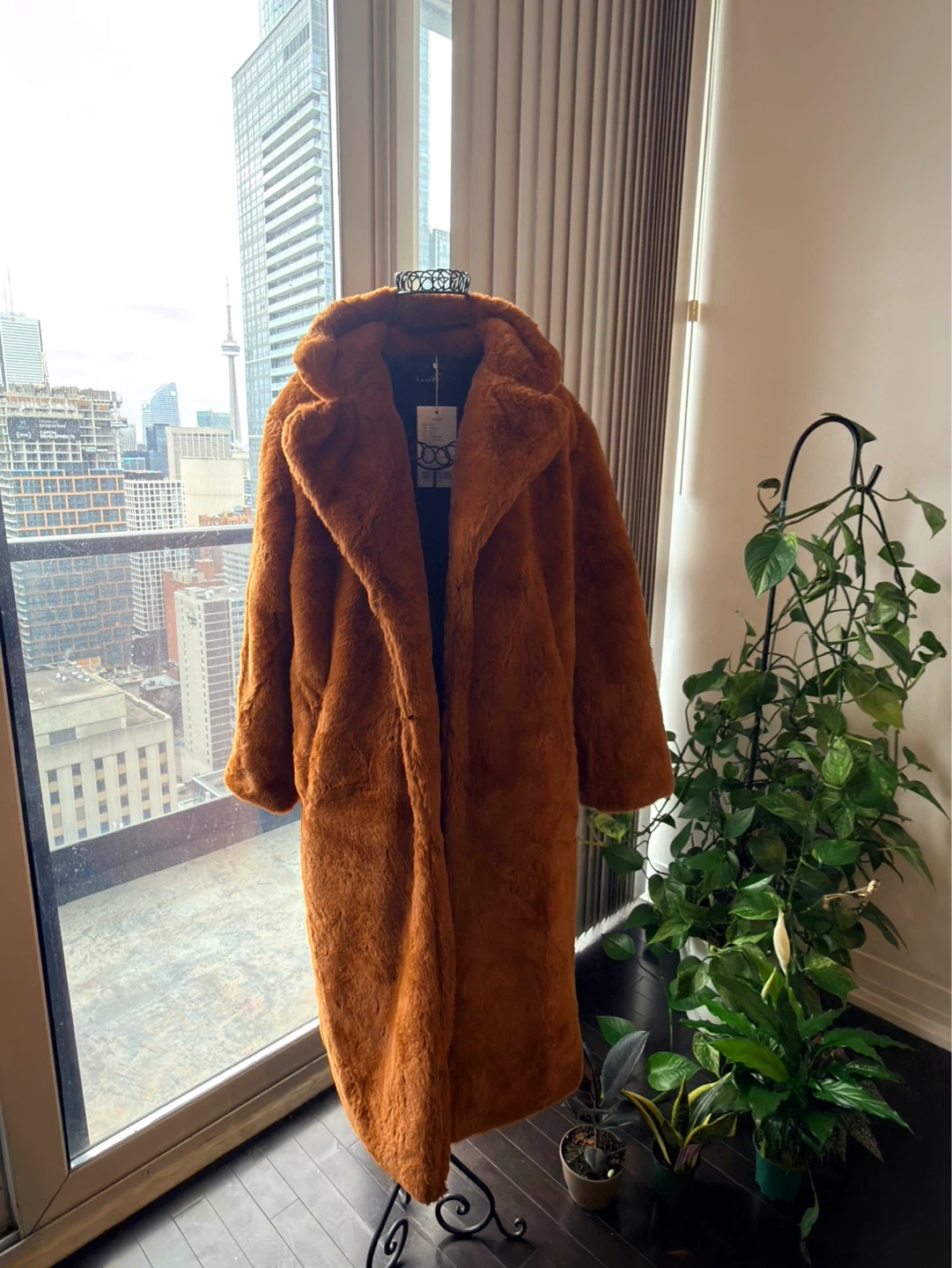 Long Brown Faux Fur Coat - photo 5