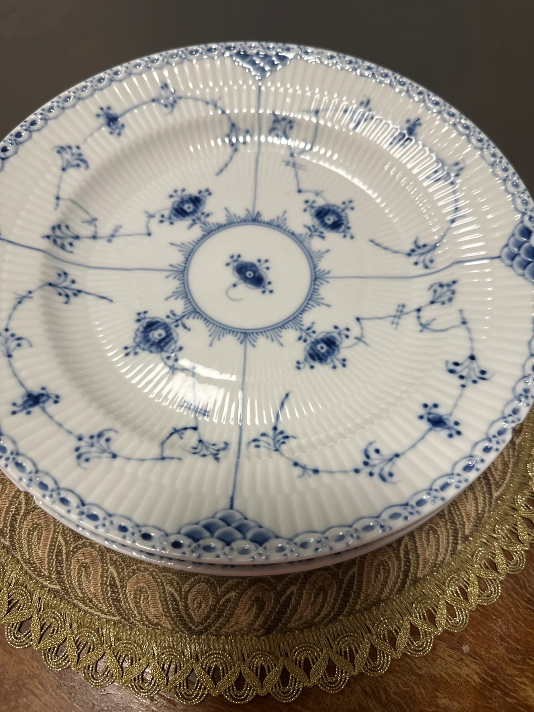 Royal Copenhagen Blue Fluted Mega Plates (Set of 3) - photo 2