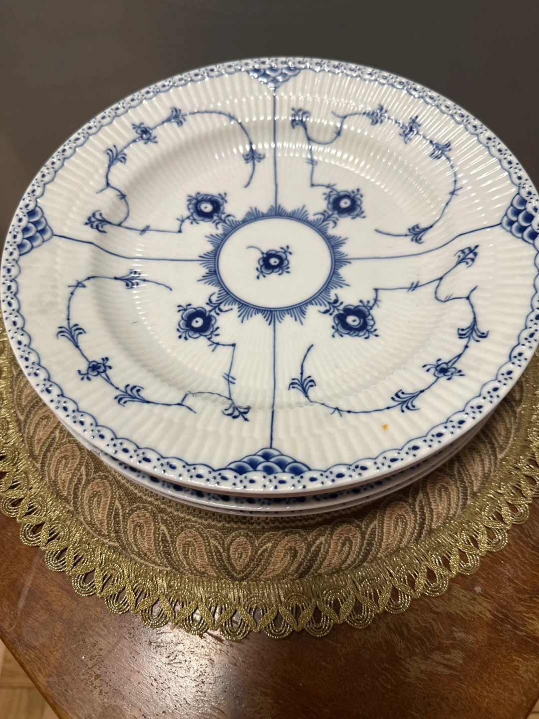 Royal Copenhagen Blue Fluted Mega Plates (Set of 3)
