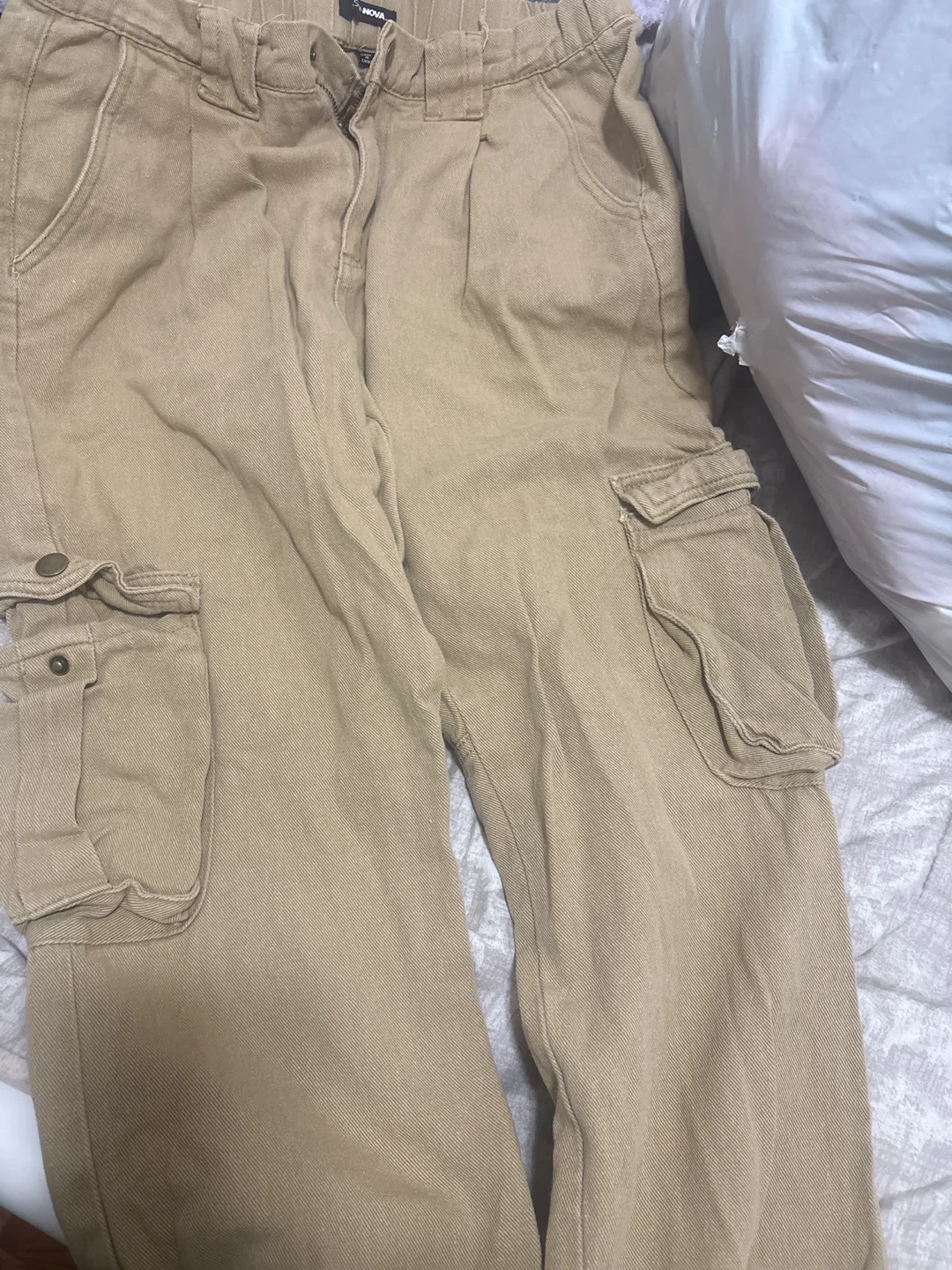 Fashion Nova Cargo Pants Tan Size Medium - photo 2