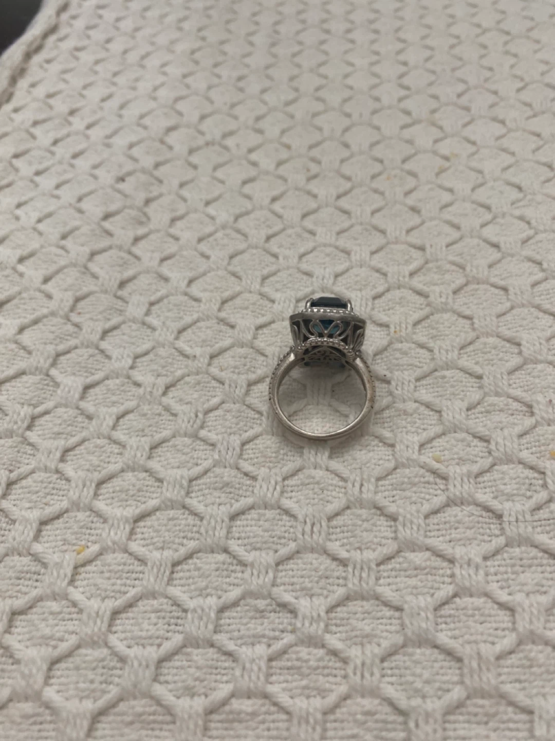Sterling Silver Blue Gemstone Ring - photo 4