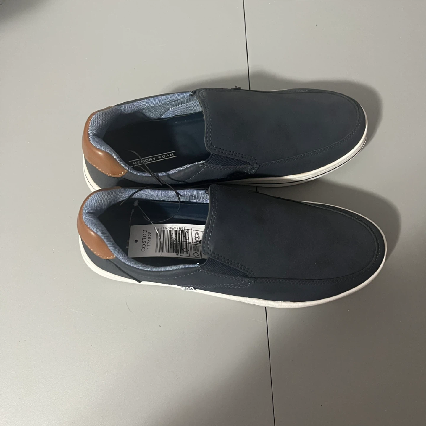 IZOD Barlow Men's Size 8 Navy Slip-On Shoes - photo 5