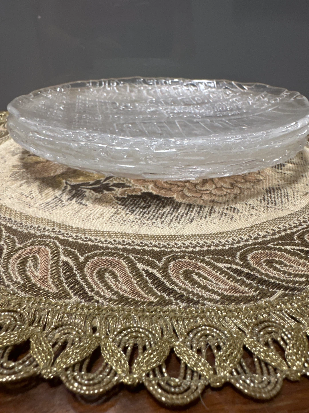 Clear Glass Cheese Plate Set with Assorted Cheese Names - photo 5