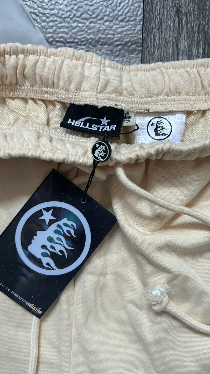Brand New Beige Hellstar Shorts (NFC TAG SCANS) - photo 2