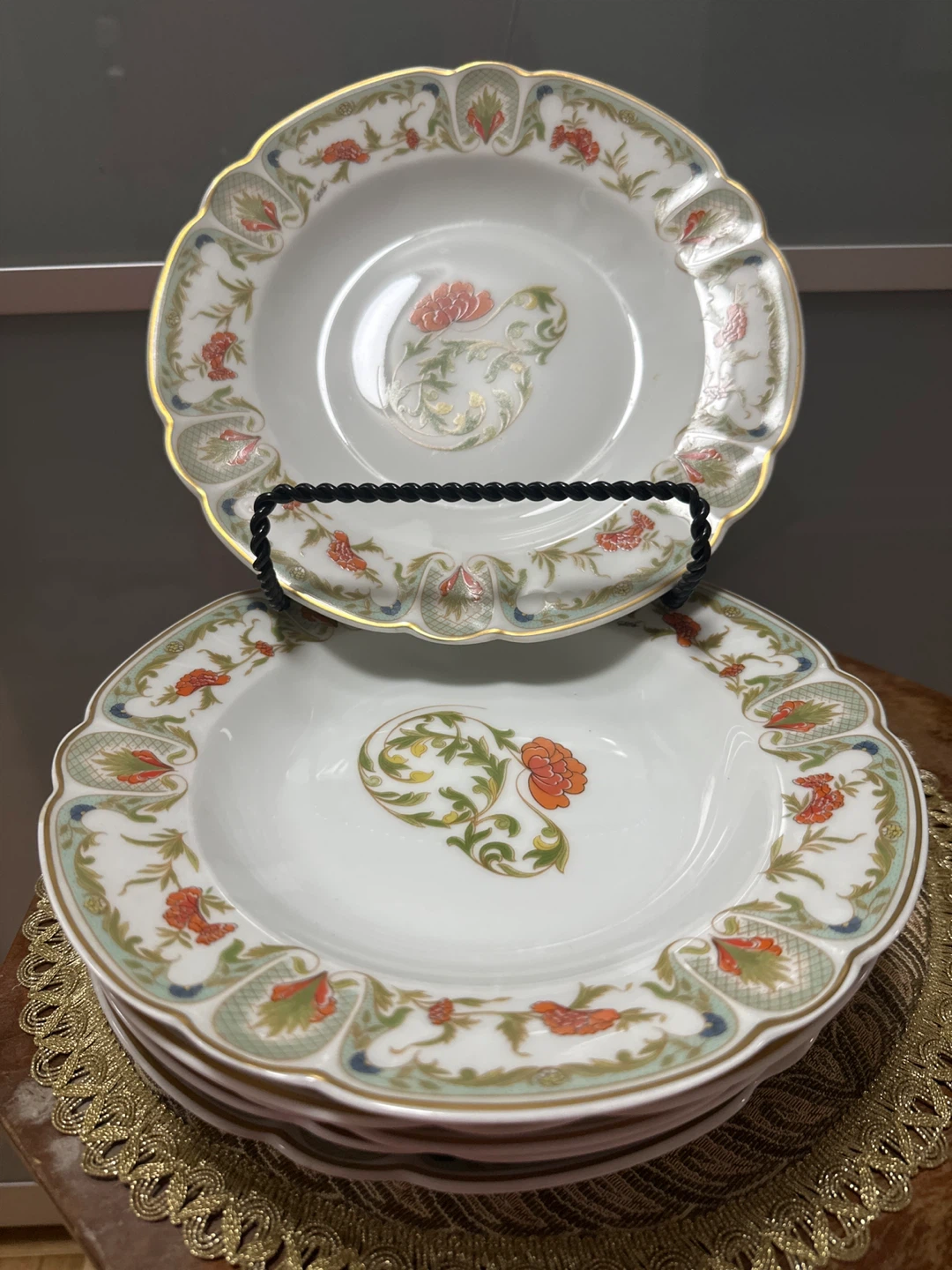 Haviland Limoges France Porcelain Plates "Mozart Chantournay"
