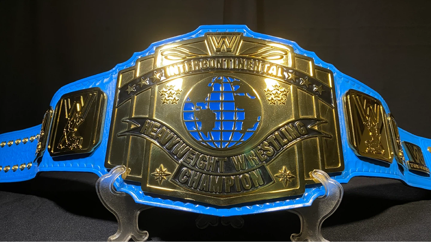 WWE Intercontinental Championship Belt (On Real Leather)