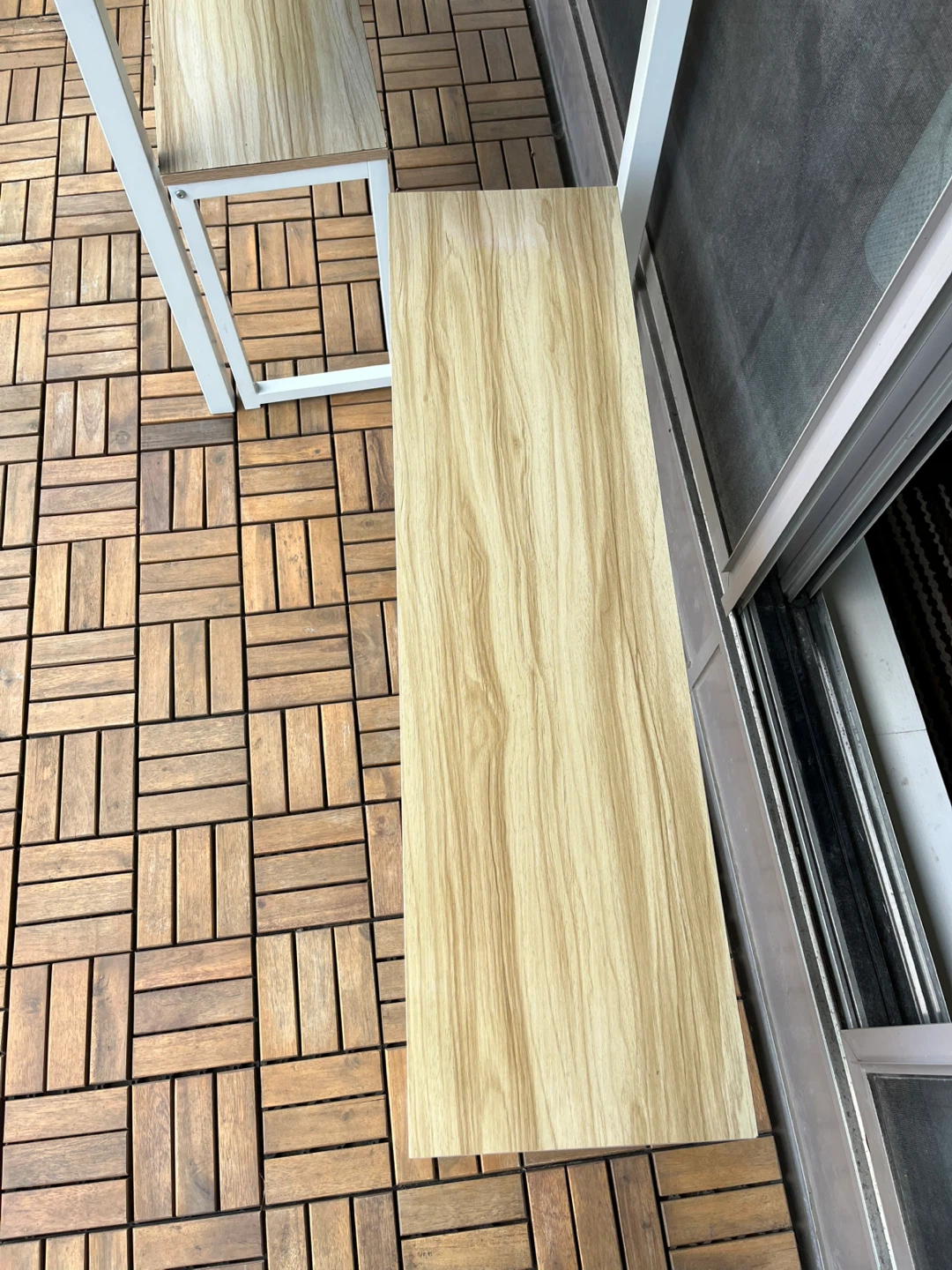 Wood Grain Dining Set with Two Benches - photo 2