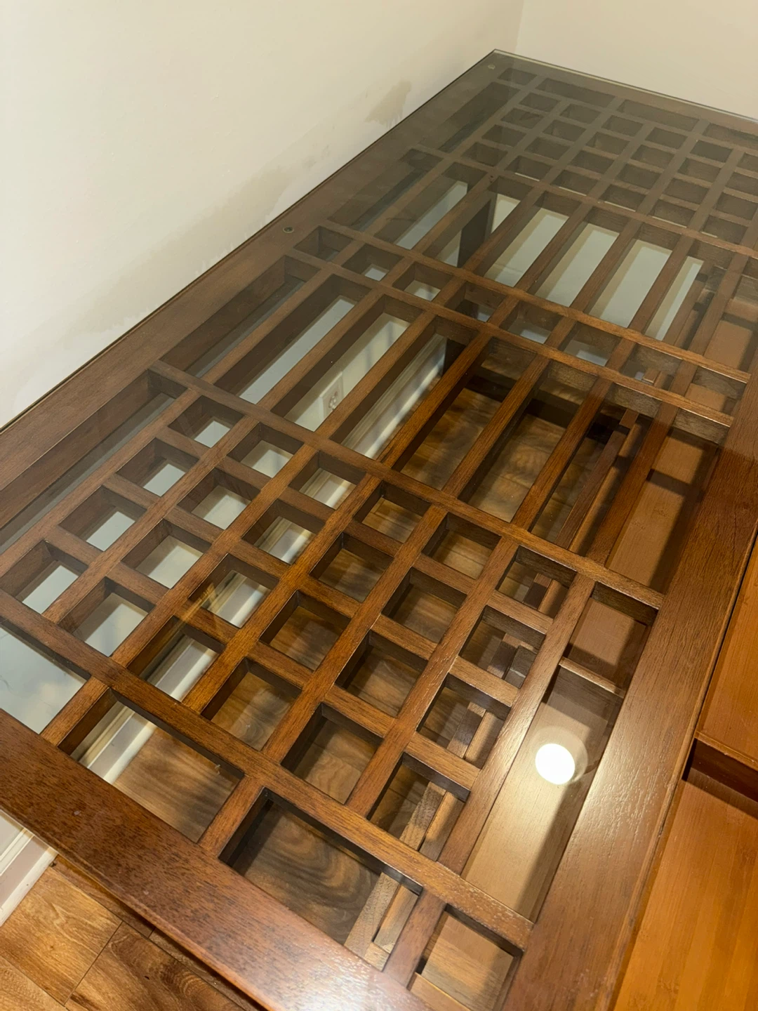 Crate & Barrel Reveal Desk – 54” Glass Top – Good Condition - photo 4