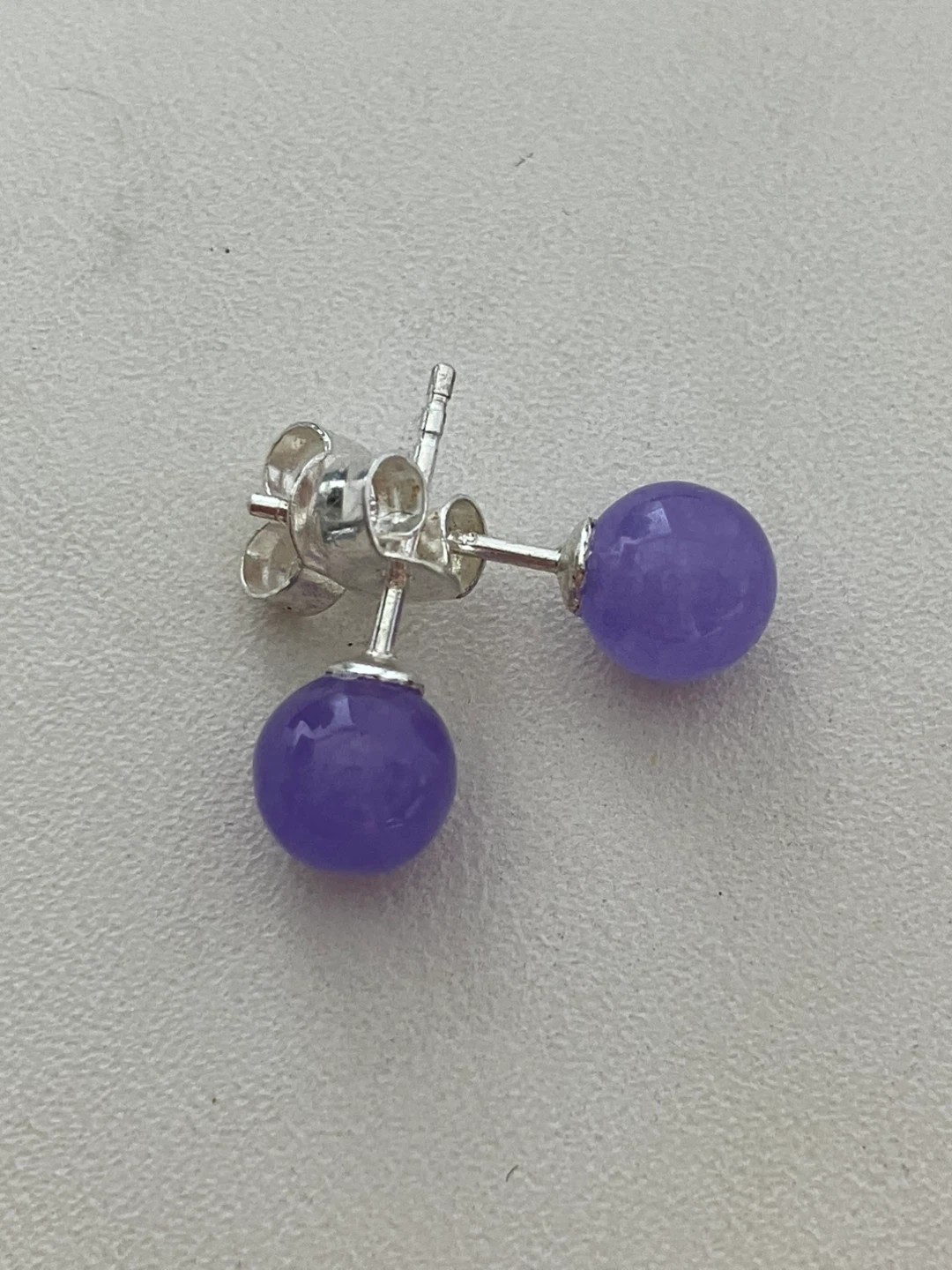 Purple Gemstone Stud Earrings
