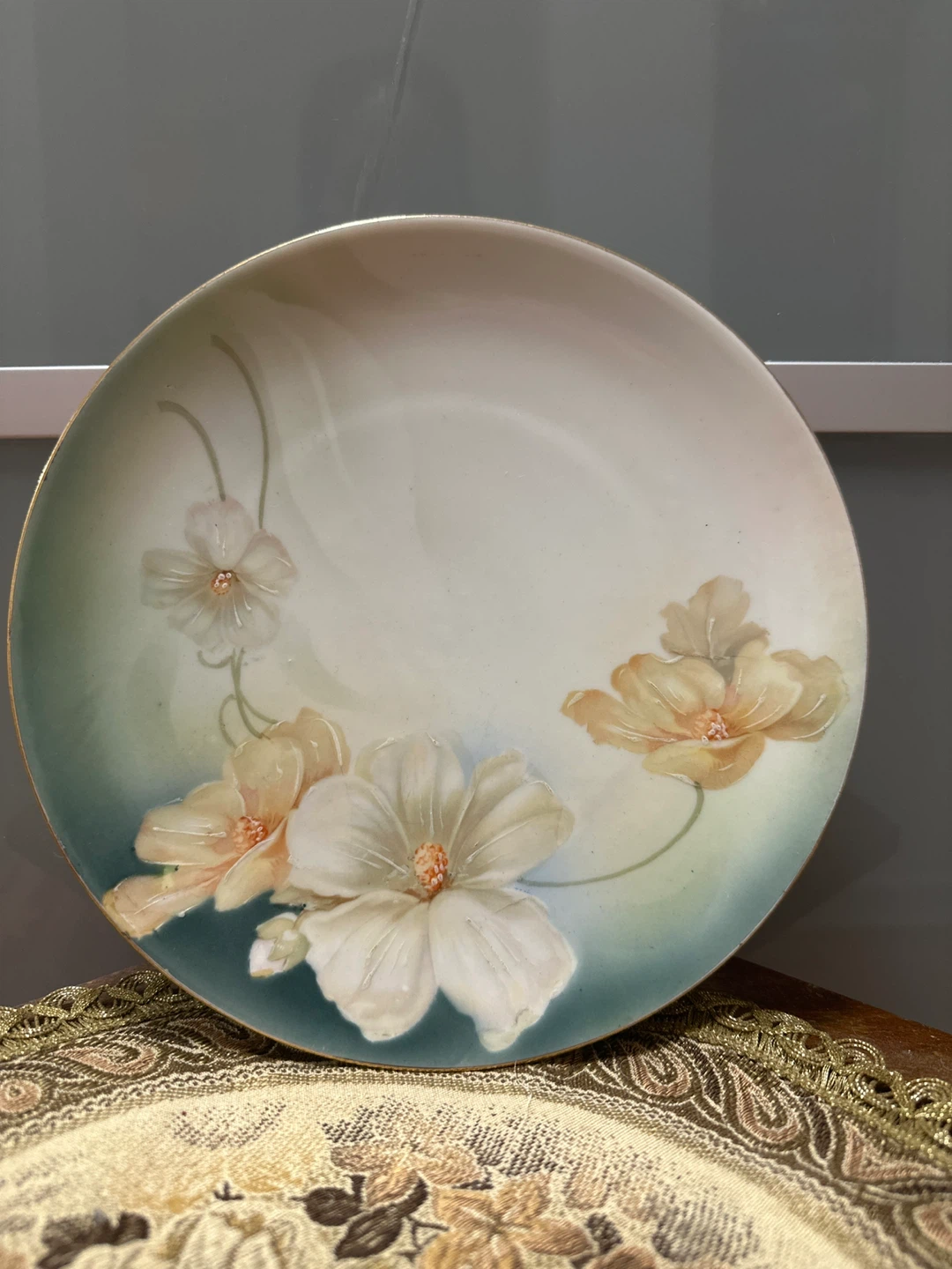 E. Schaller & Sohn Hand Painted Germany Porcelain Plate