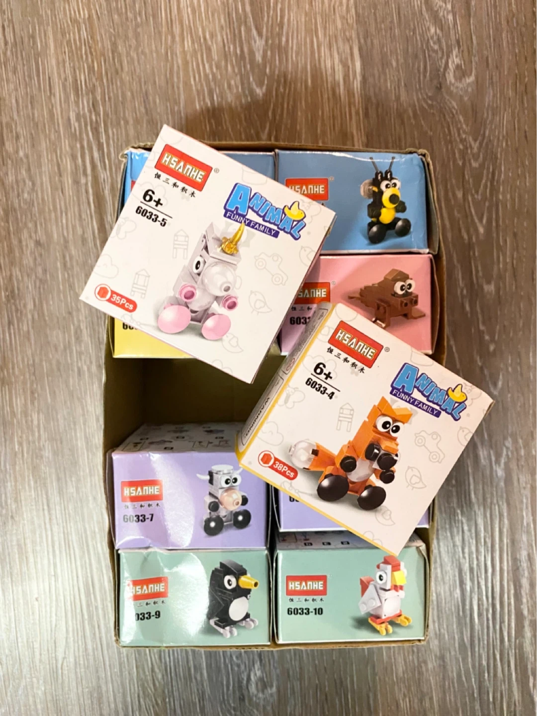 Lego style Animal Building Blocks set of 10 - photo 2