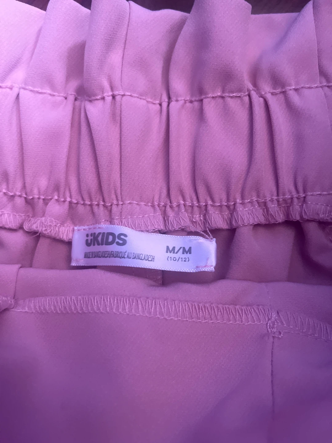 Kids Pink Paperbag Waist Shorts M/M (10/12) - photo 2