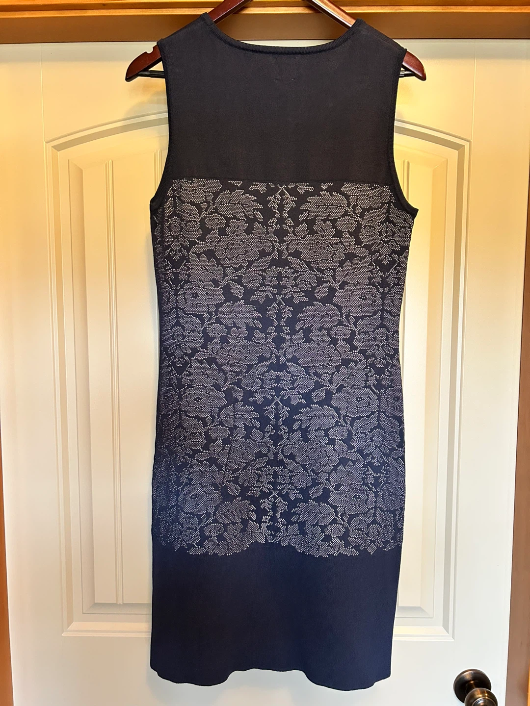 Anne Klein Sleeveless Dress (M) Blue and Nude