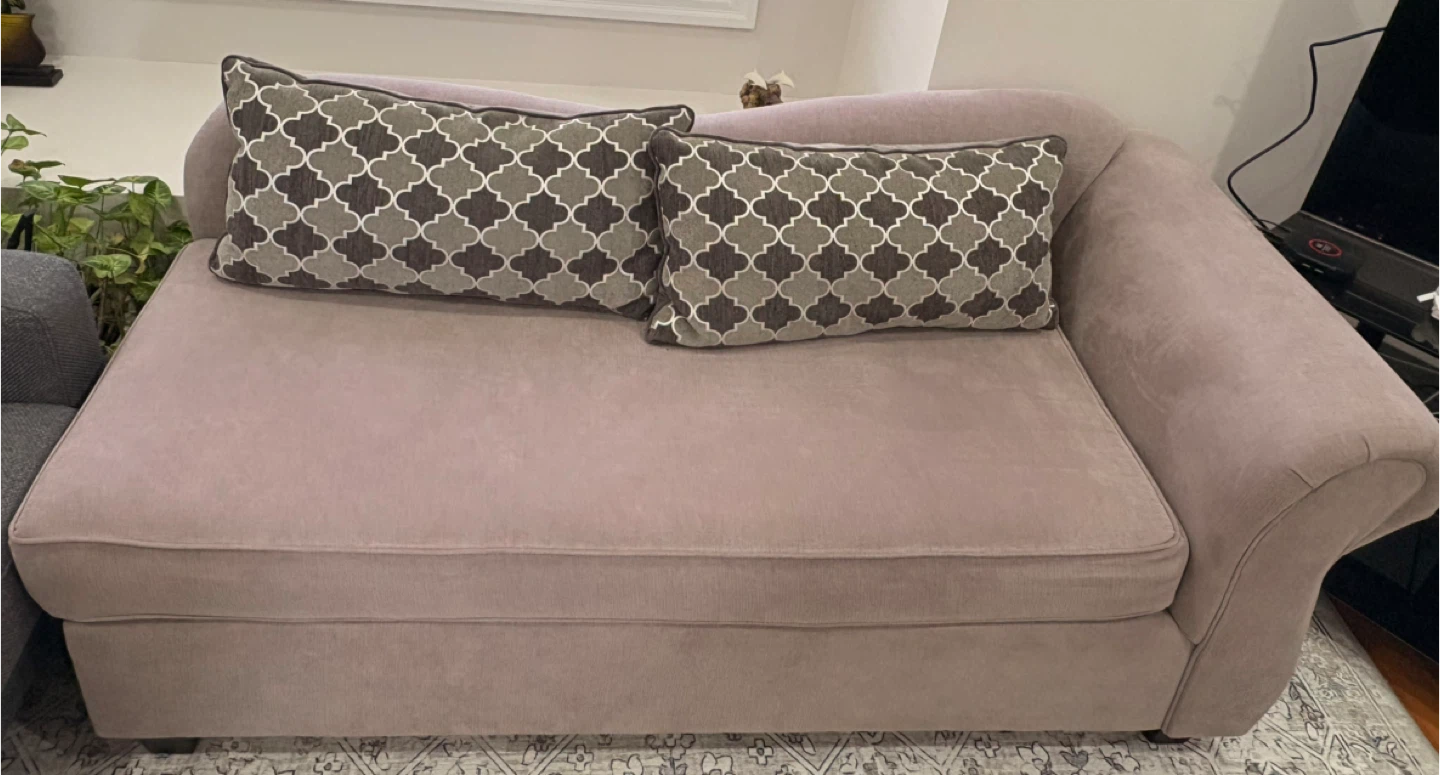 Grey 3-Piece Sofa Set - Loveseat and Chaise - photo 3