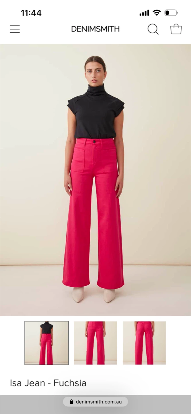 Wide leg jeans - Fuchsia - Size 26 (AUS 8 / CAN 4)