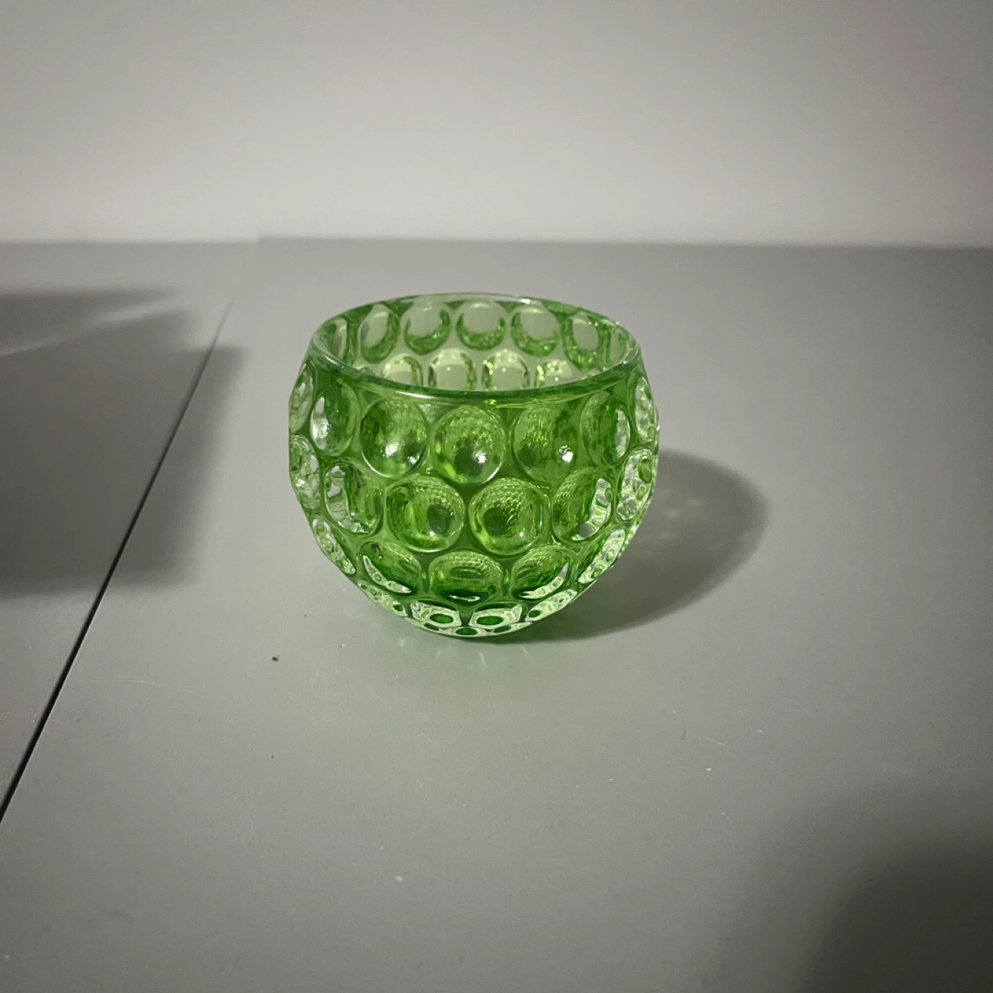 Set of 6 Green Bubble Glass Candle Holders - photo 4