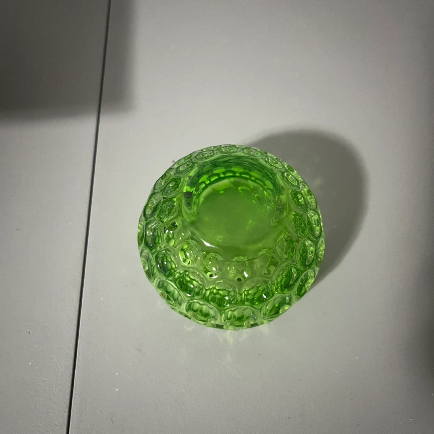 Set of 6 Green Bubble Glass Candle Holders - photo 2