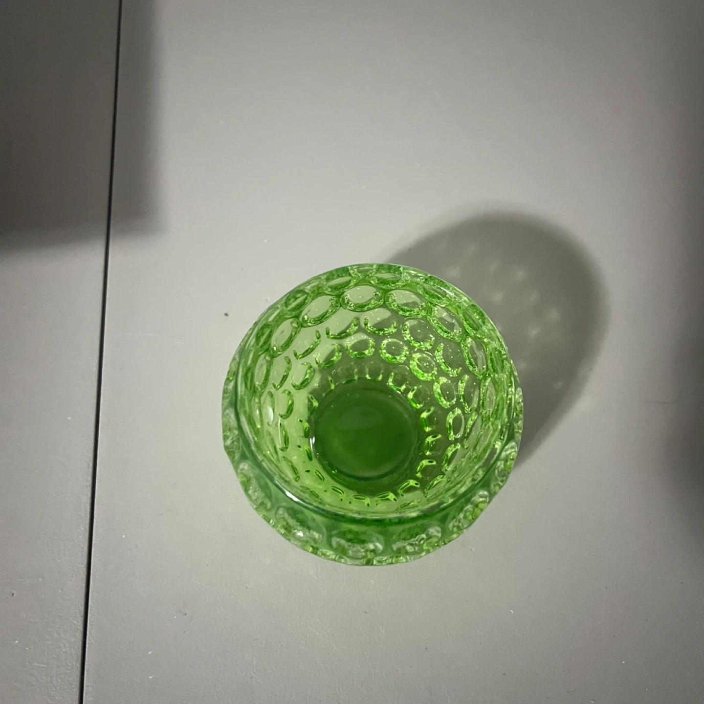 Set of 6 Green Bubble Glass Candle Holders - photo 3