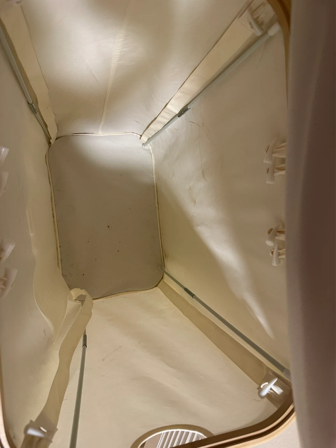 Cream Laundry Hamper with Bamboo Frame - photo 4