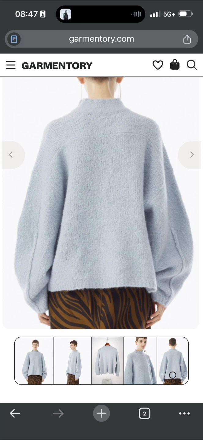 3.1 Phillip Lim Long Sleeve Sweater - Blue - Medium - photo 2