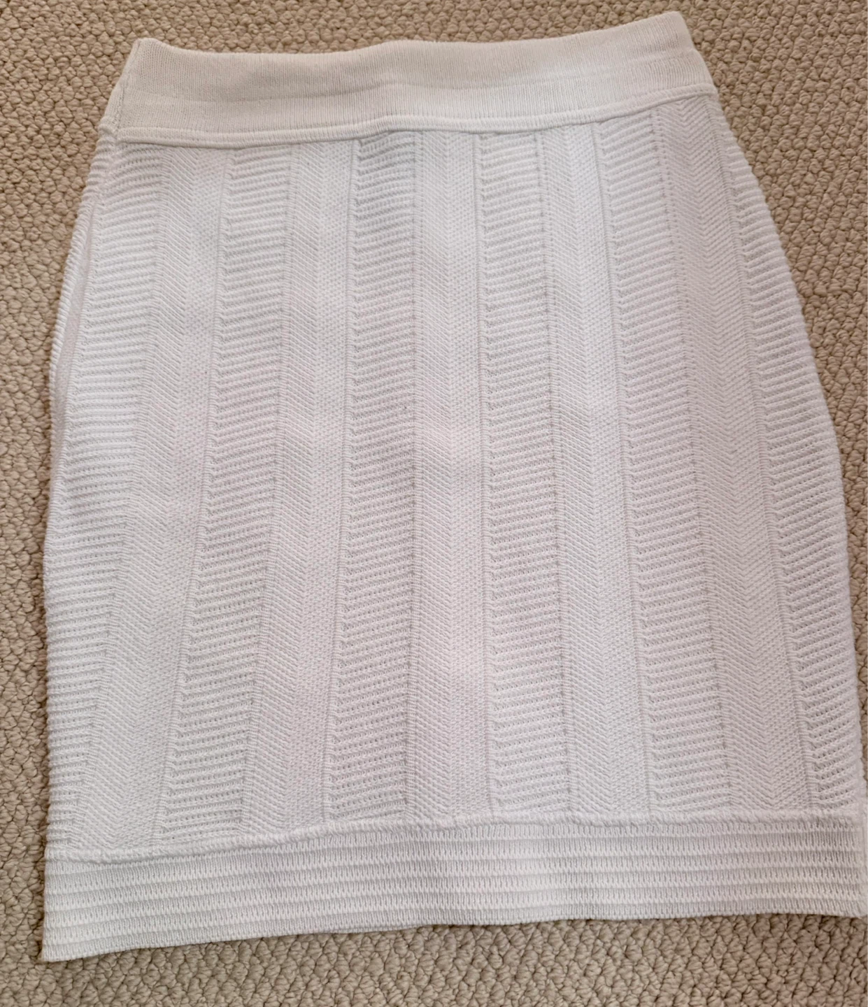 Knit cotton mini skirt