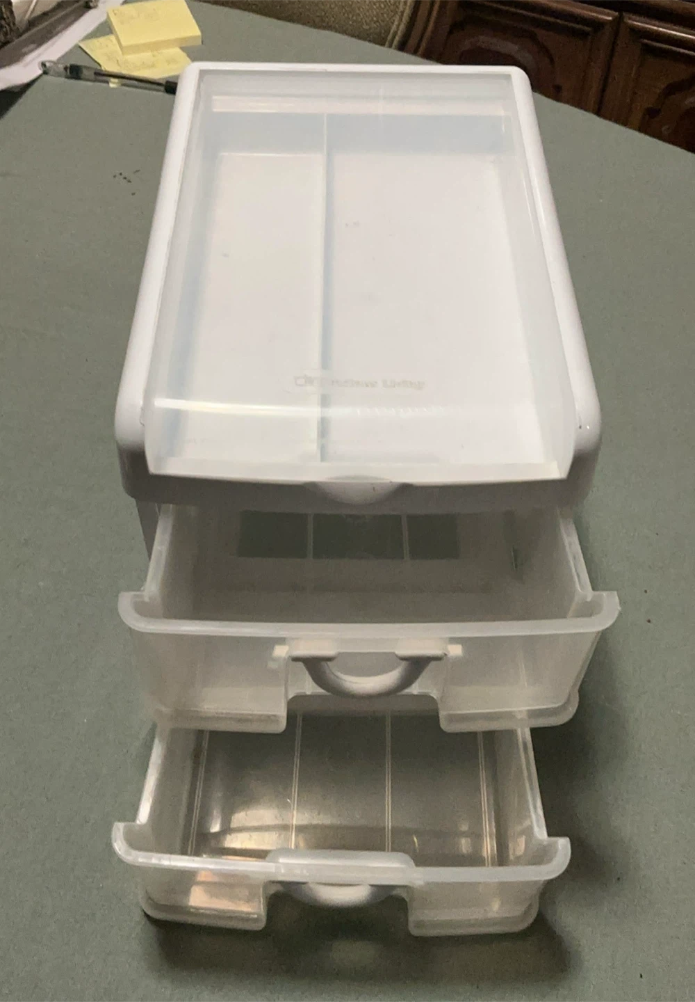 White 2-Drawer Organizer with Top Compartment - photo 2