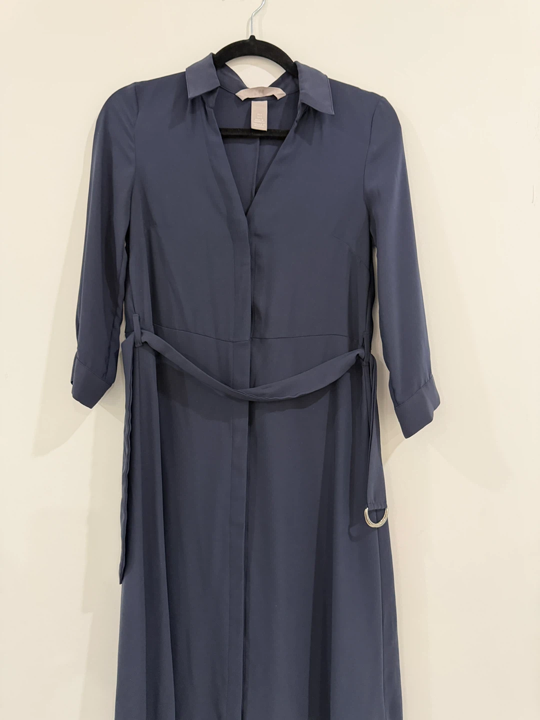 H&M Navy Shirt Dress with Belt