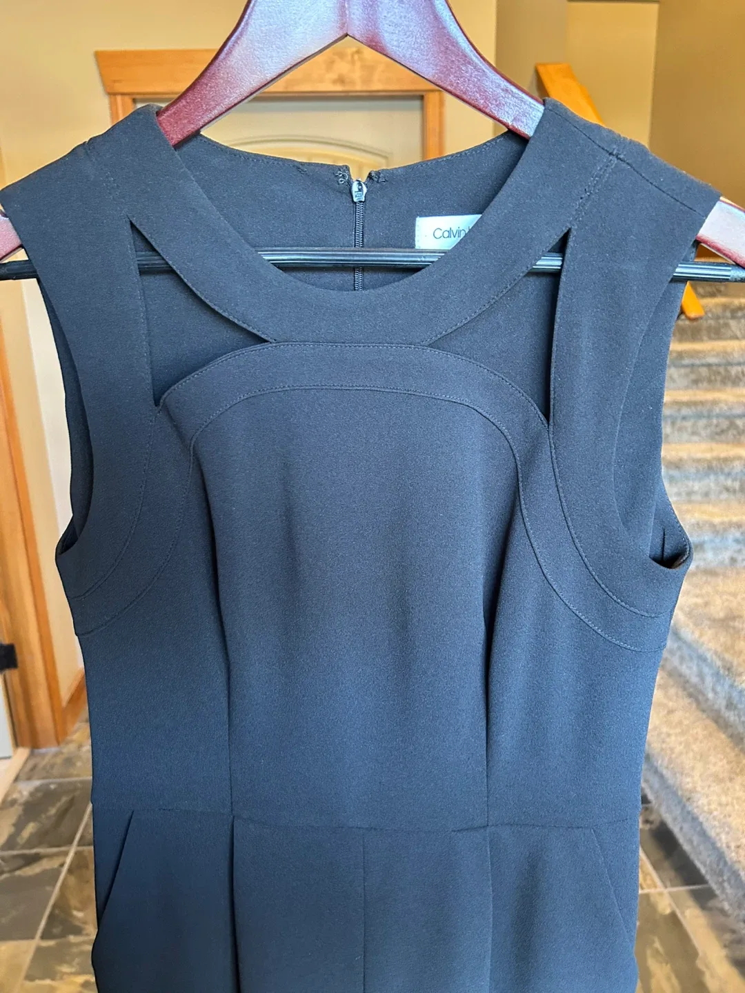 Calvin Klein Black Sleeveless Jumpsuit Size 8 - photo 3