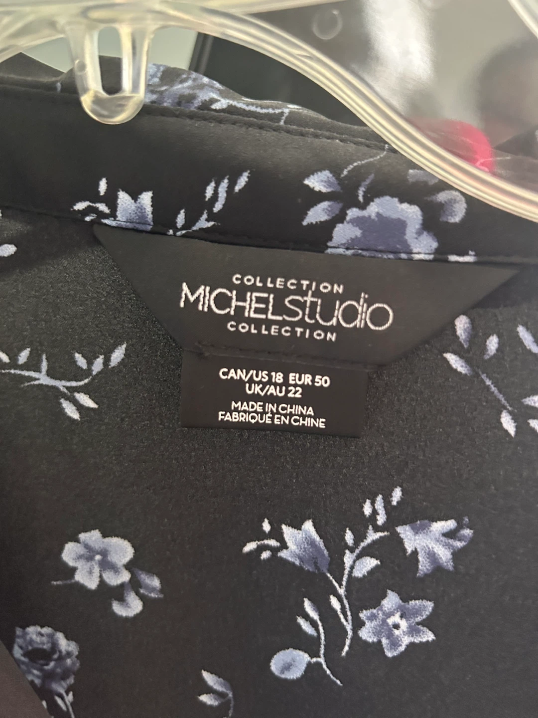 Michel Studio Collection Black Floral Button-Up Shirt - photo 2