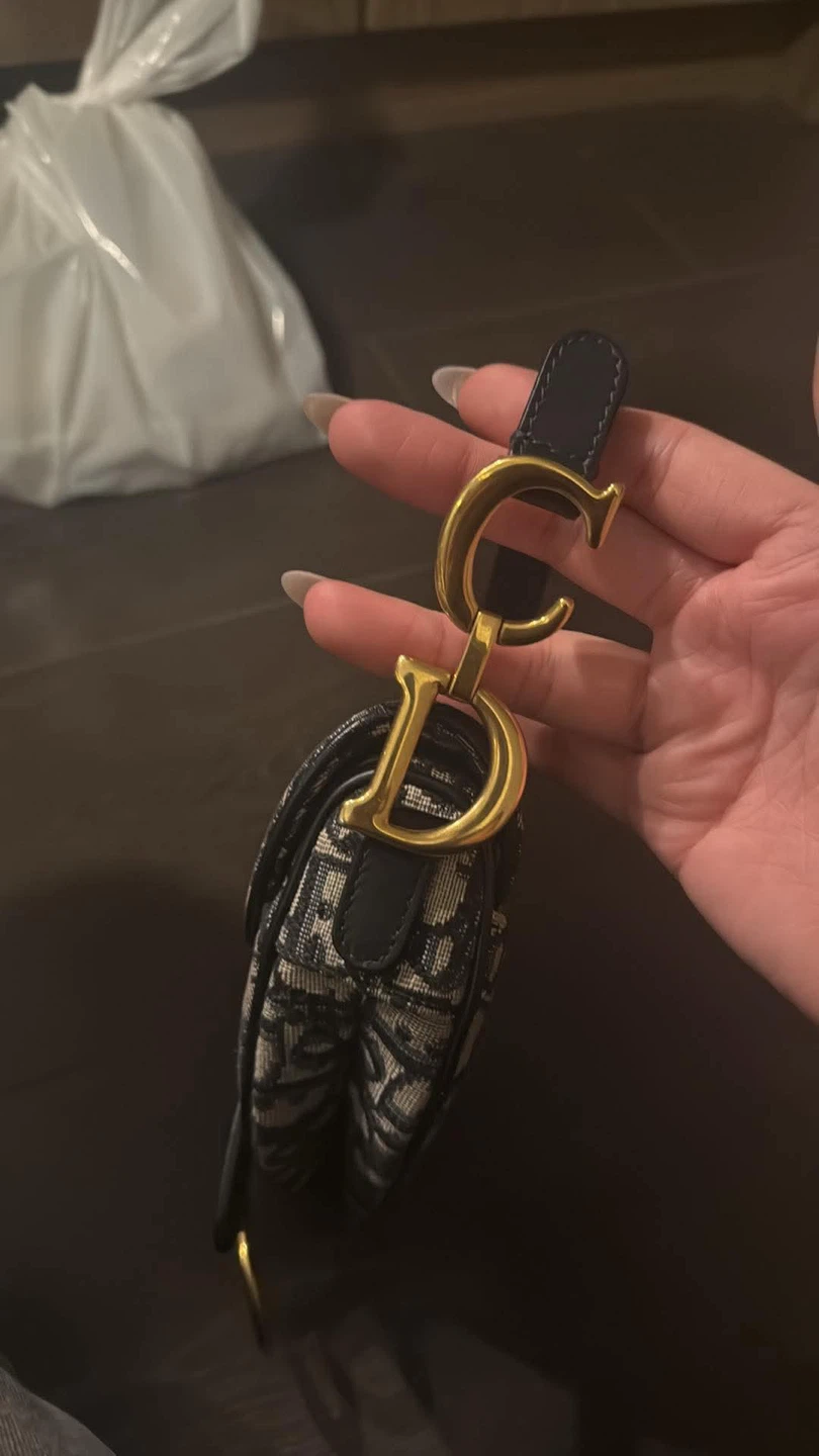 AUTHENTIC Dior Saddle Bag - Mini with Limited Edition Strap - photo 3