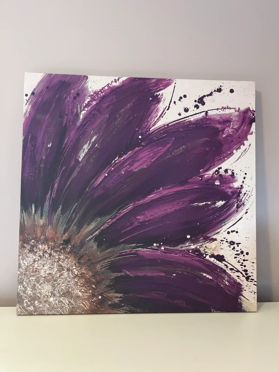 Bouclair Purple Flower Canvas Art Print
