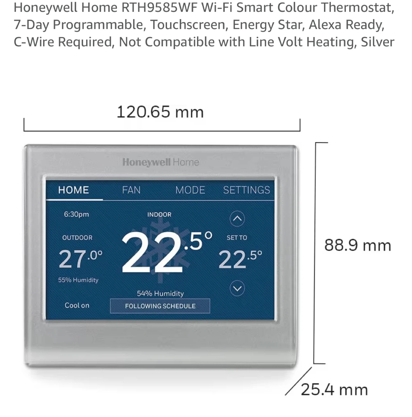 Honeywell Home RTH9585WF Wi-Fi Smart Thermostat