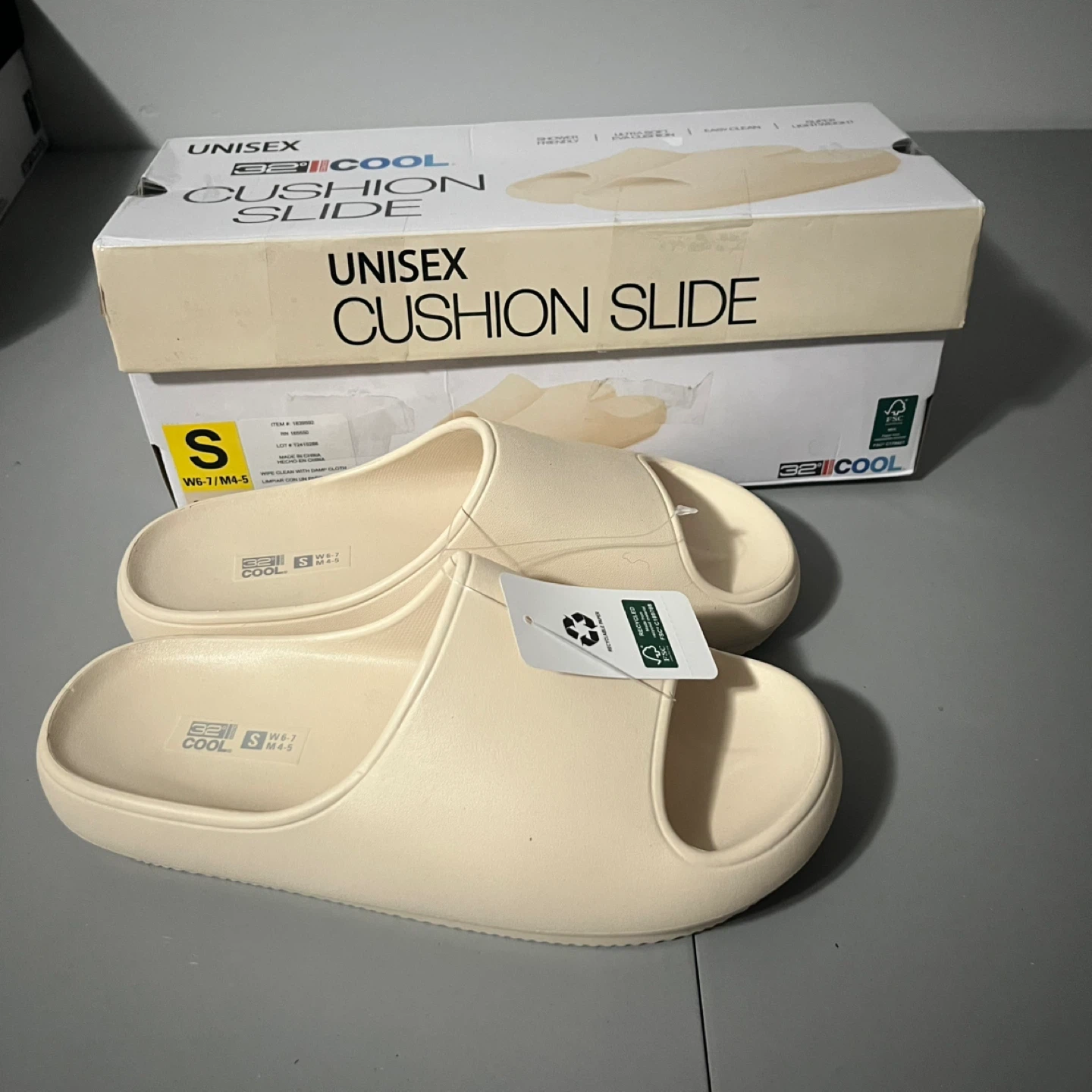 32 Degrees Cool Sandals Cushion Slide-On Size S (W 6-7, M 4-5) - photo 5