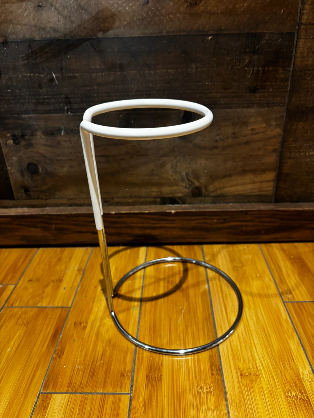 White and Chrome Drink or Bottle Holder Stand - photo 4