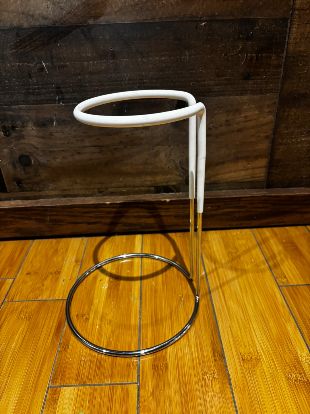 White and Chrome Drink or Bottle Holder Stand - photo 2
