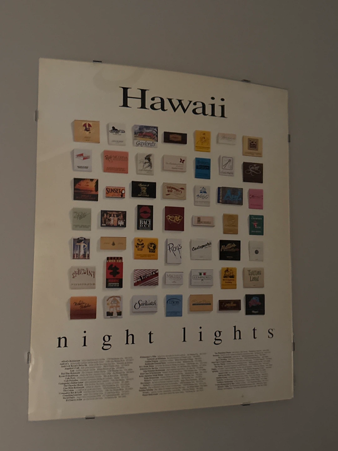 Hawaii Night Lights Poster