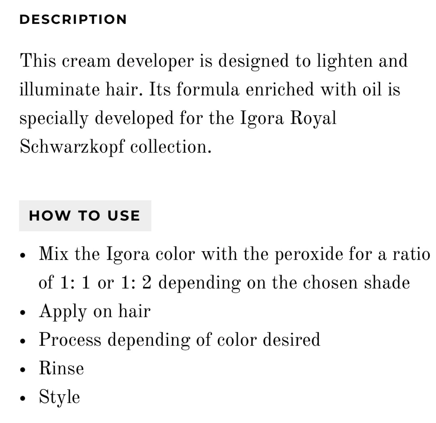Schwarzkopf IGORA Royal Oil Developer 20 Vol (1L) – NEW - photo 5