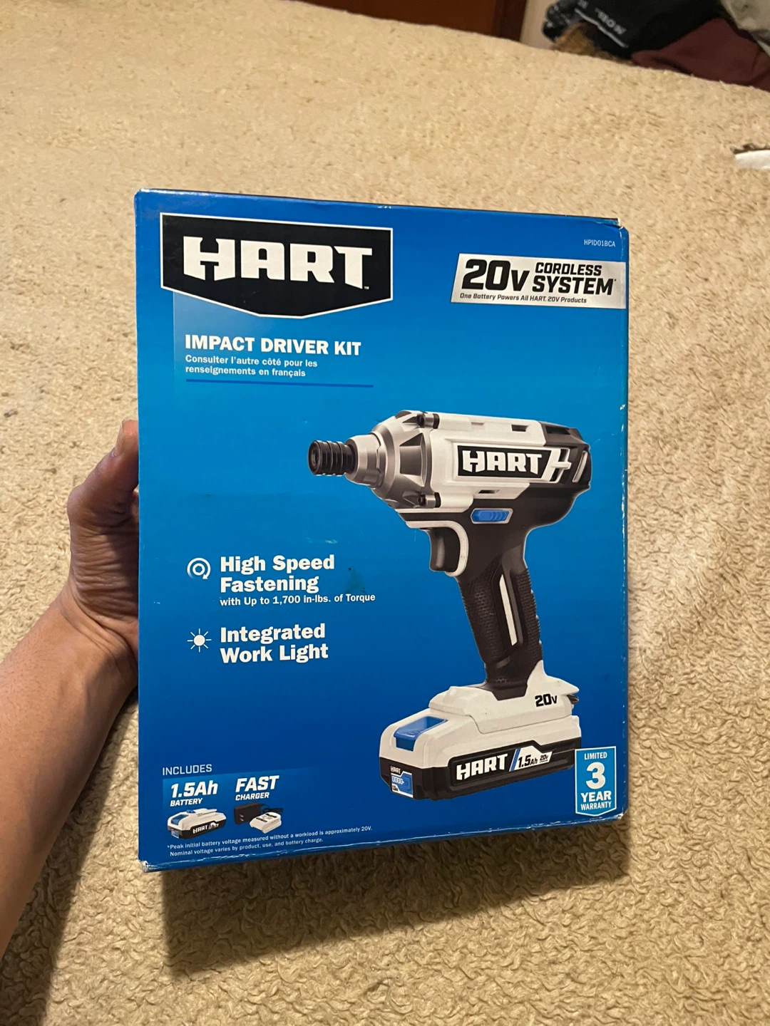 HART 20V Cordless Impact Driver Kit