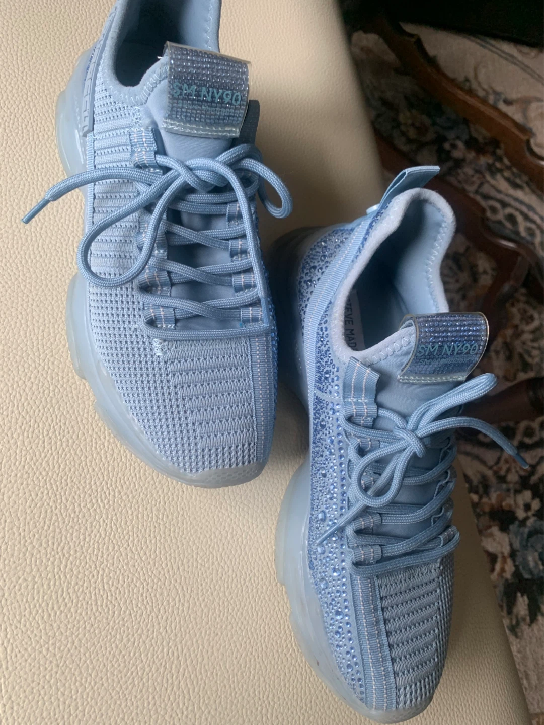 Steve Madden MAXIMA Blue Rhinestone Sneakers - photo 3