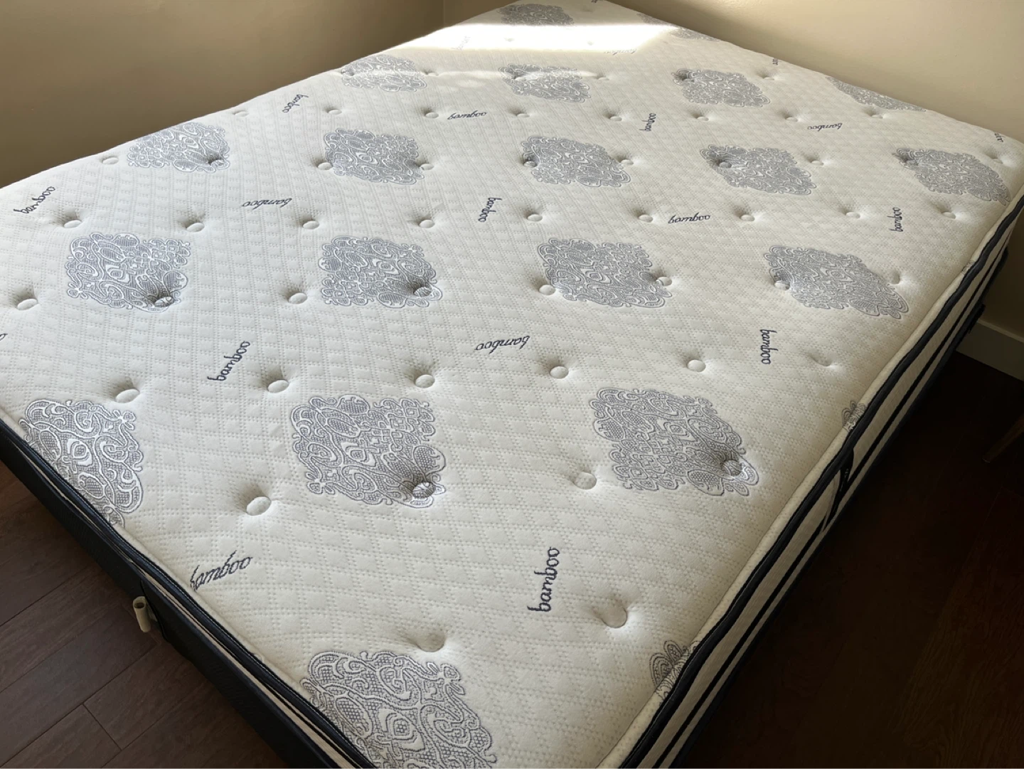 Beautyrest Recharge Queen mattress boxspring and frame on wheels - photo 2