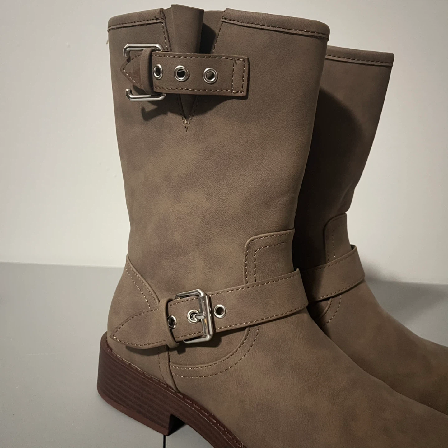 Dolce Vita Women's Buckle Moto Booties Dark Taupe Size 7 NWT - photo 5