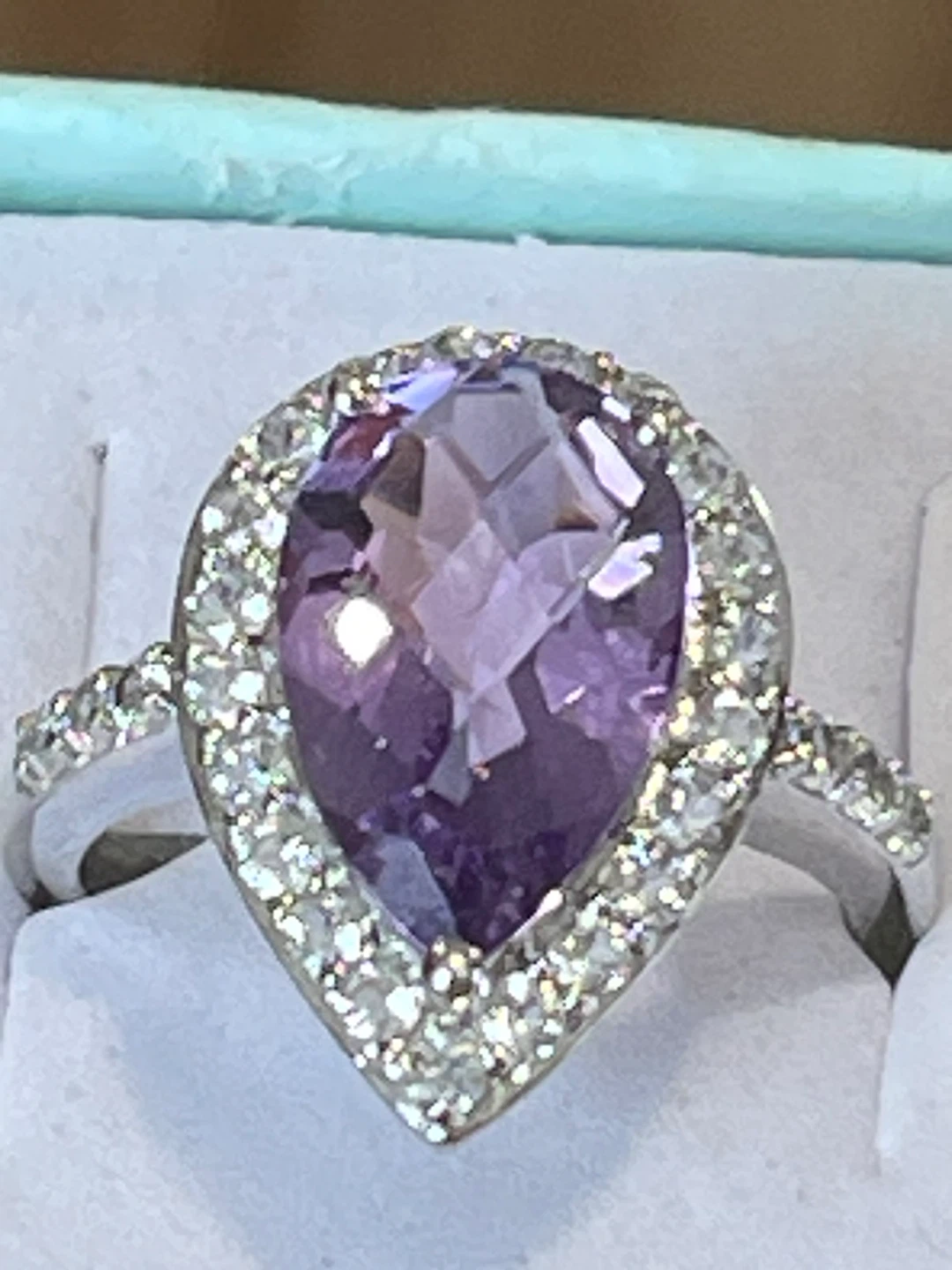 Solid white gold ring . - photo 2