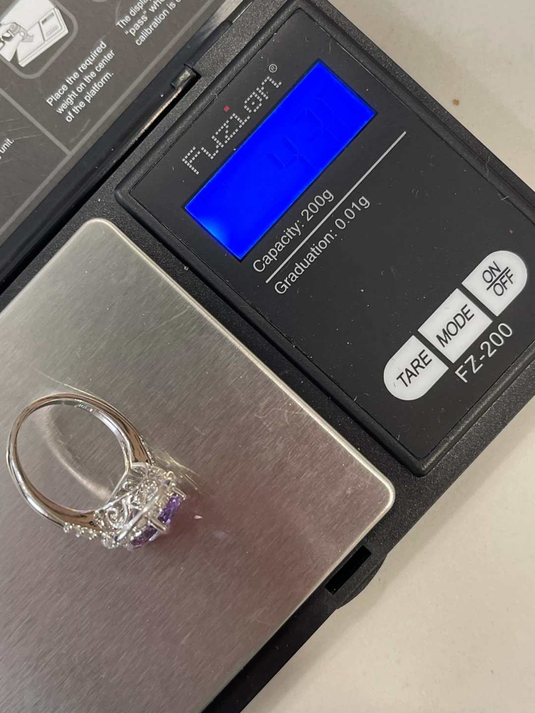 Solid white gold ring . - photo 3
