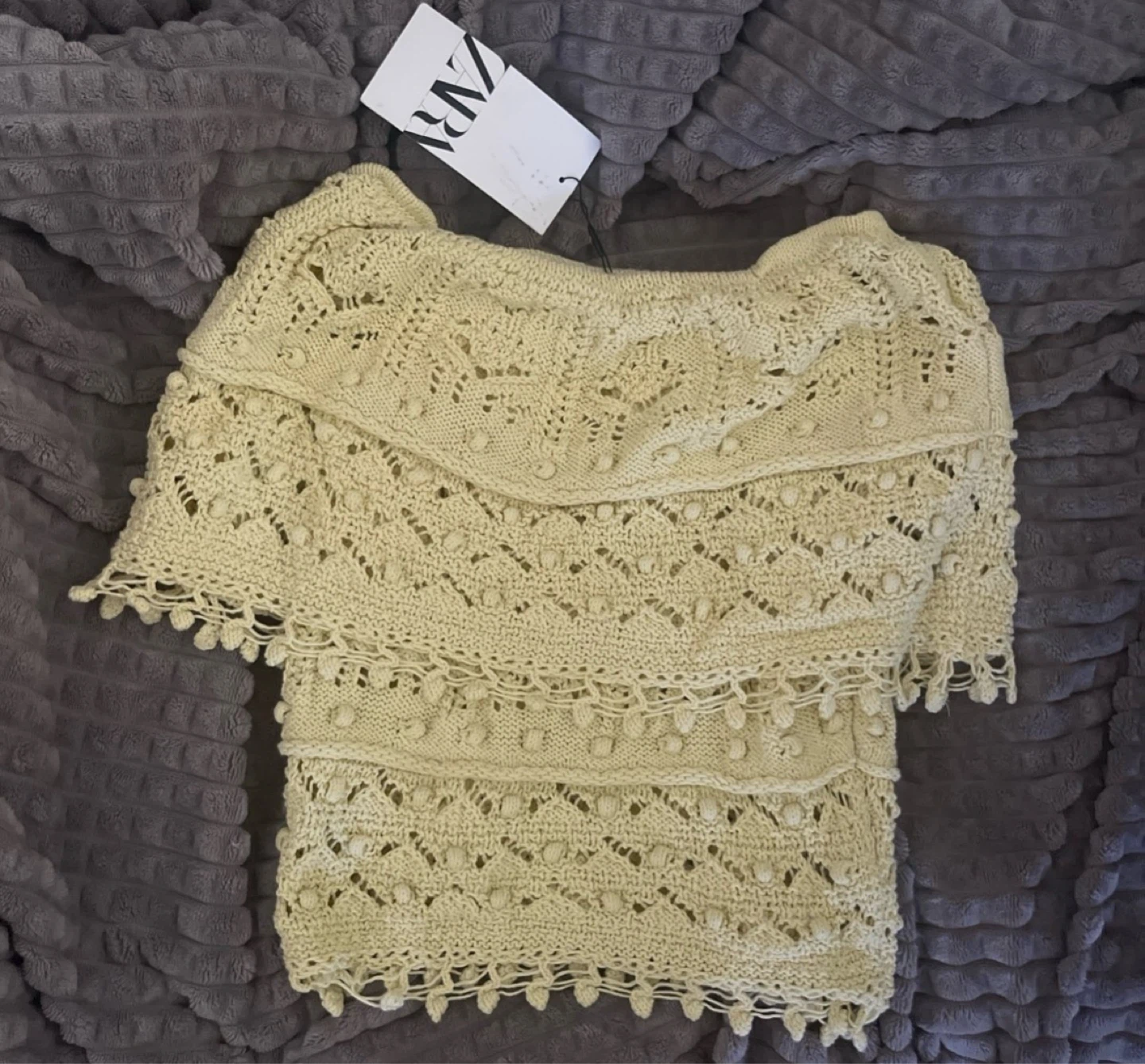Zara crochet top NWT