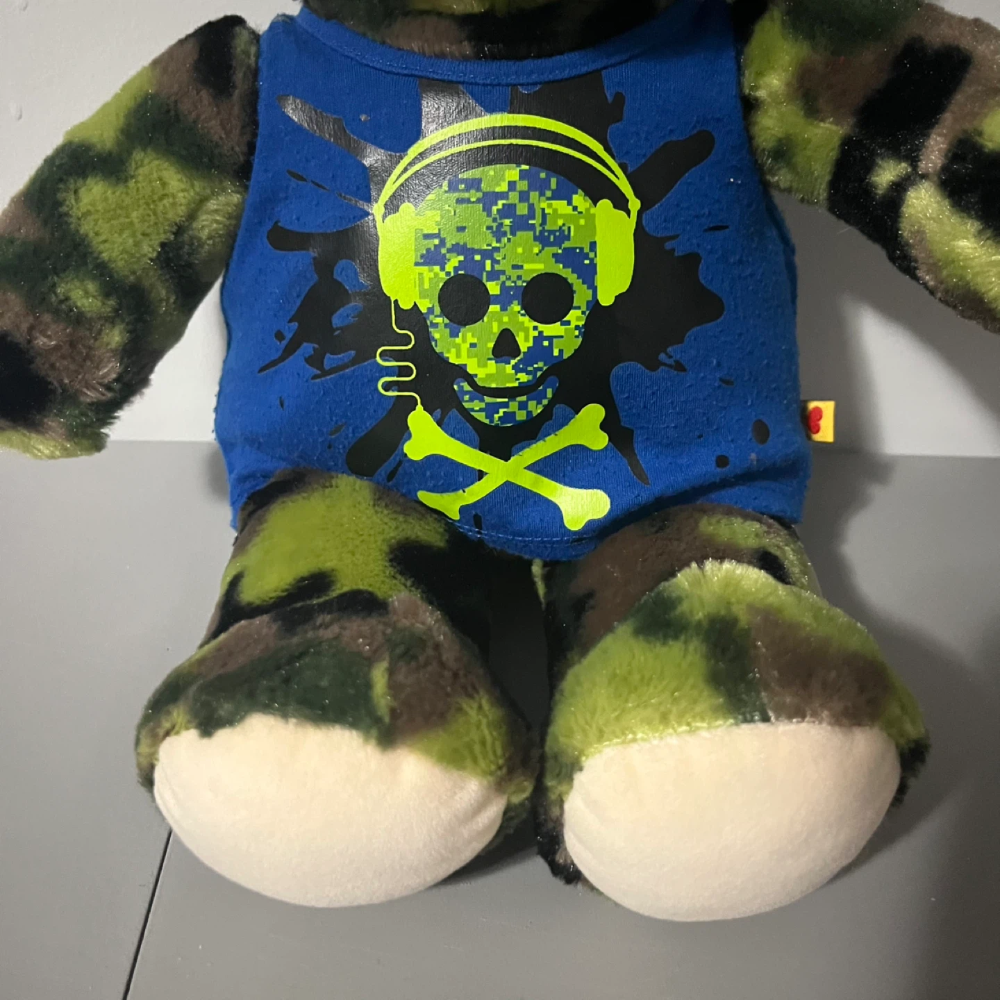 Build-A-Bear Camouflage Teddy Bear with Graphic Shirt - photo 3